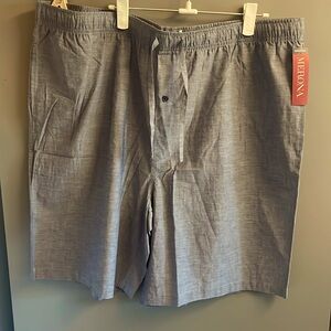 Size 2xb, Merona NWT, Blue 100%cotton‎ sleep shorts